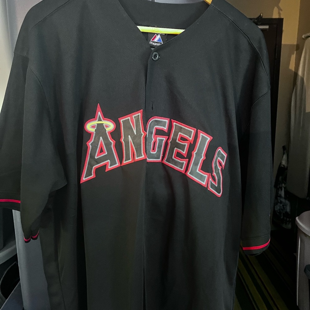 Majestic Black Angels Pujols Jersey